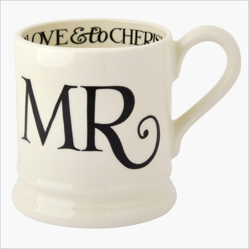 Emma Bridgewater - Black Toast - 1/2 Pint Mug 'Mr'