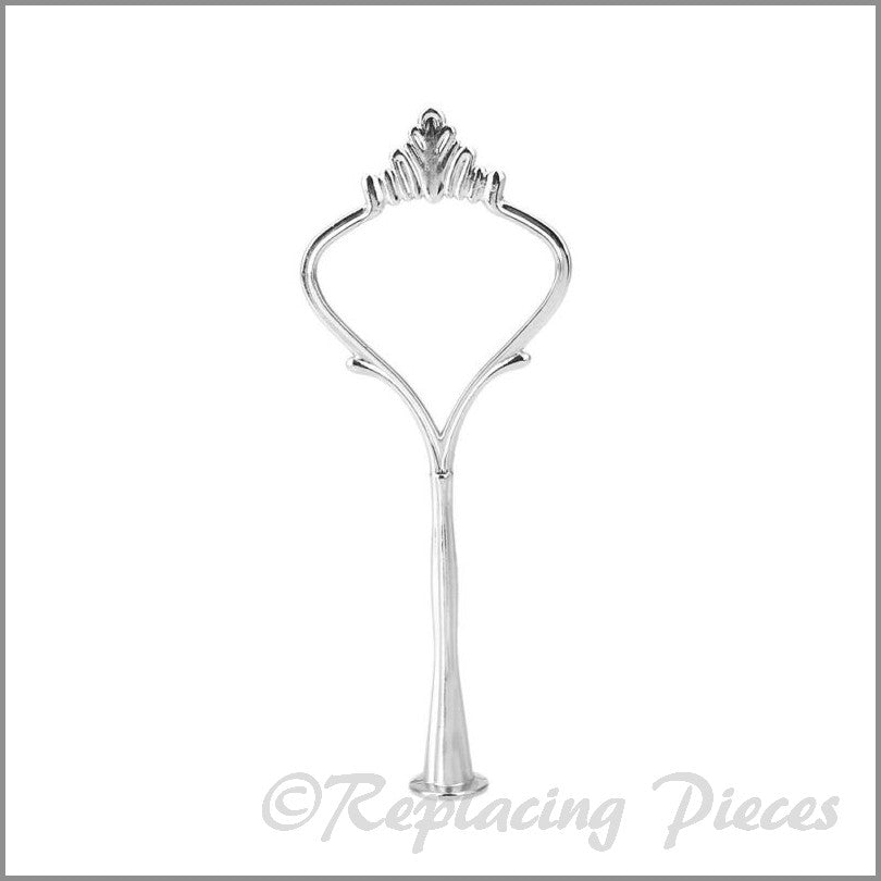 2 Tier - Ornate Handle Cake Stand Kit - Silver