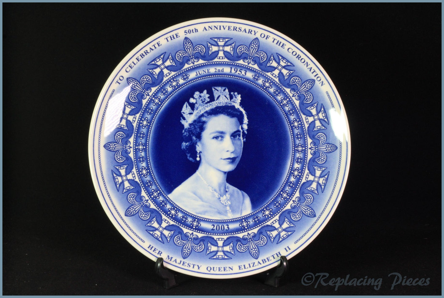 Wedgwood - Commemorative Ware - 50th Anniversary Coronation Plate (2003)