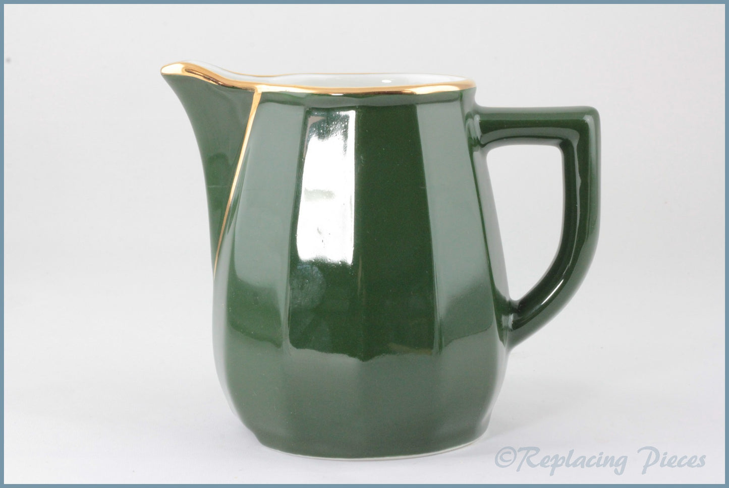 Apilco - Bistro (Green & Gold) - 3/4 Pint Milk Jug