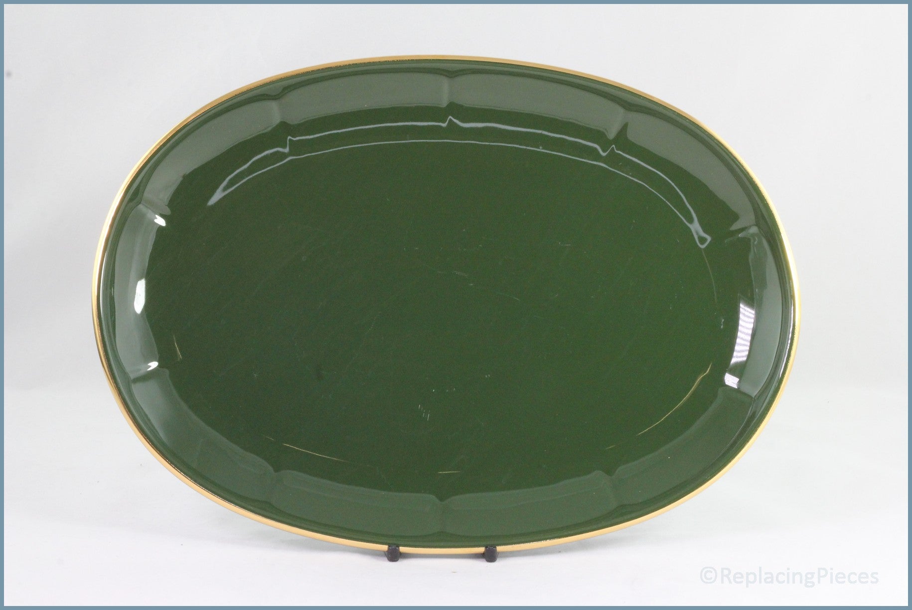 Apilco - Bistro (Green & Gold) - 12 1/8" Oval Platter
