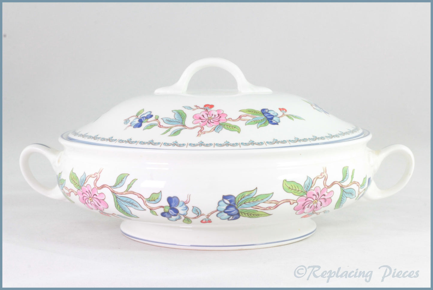 Aynsley - Pembroke Blue - Lidded Vegetable Dish