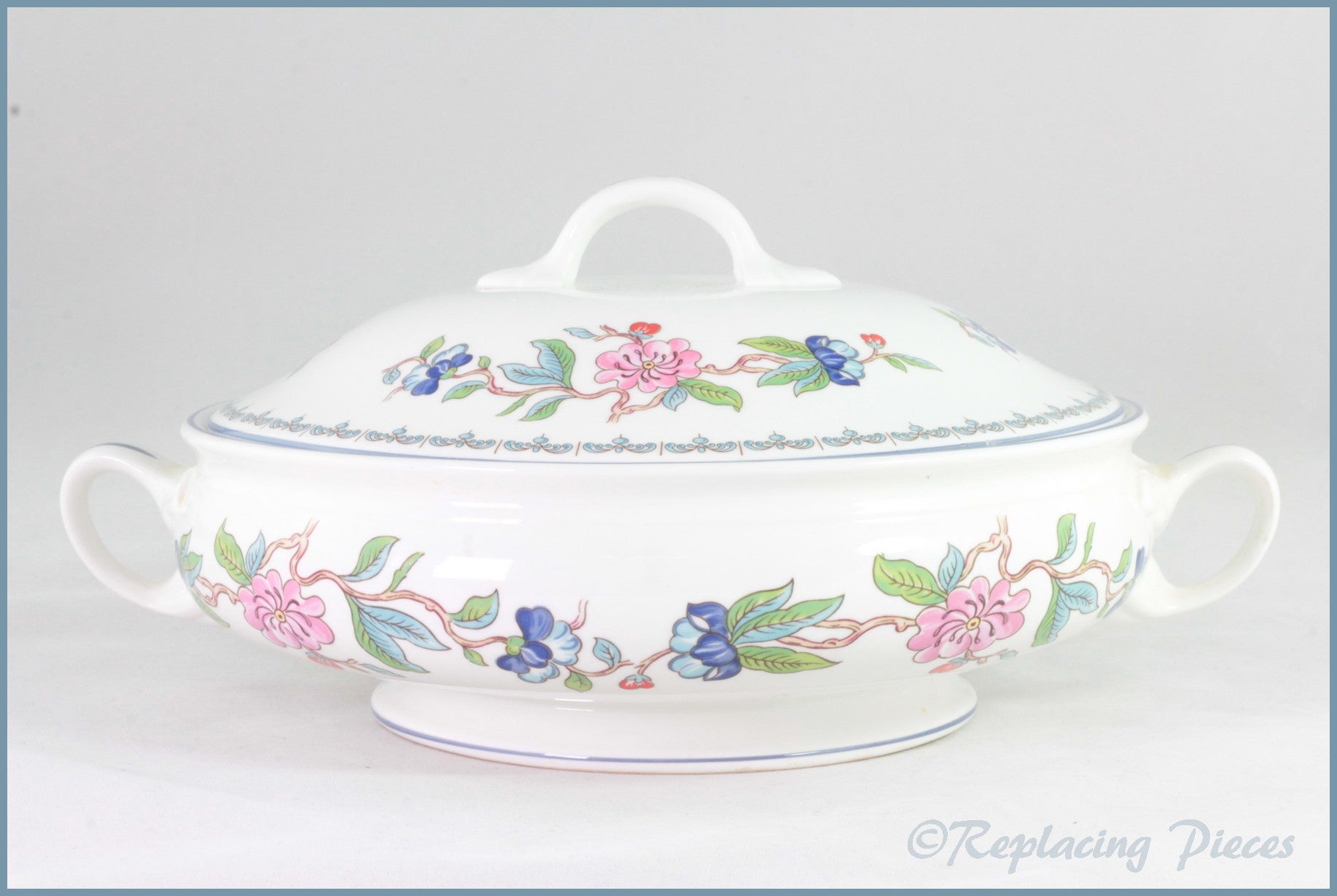 Aynsley - Pembroke Blue - Lidded Vegetable Dish