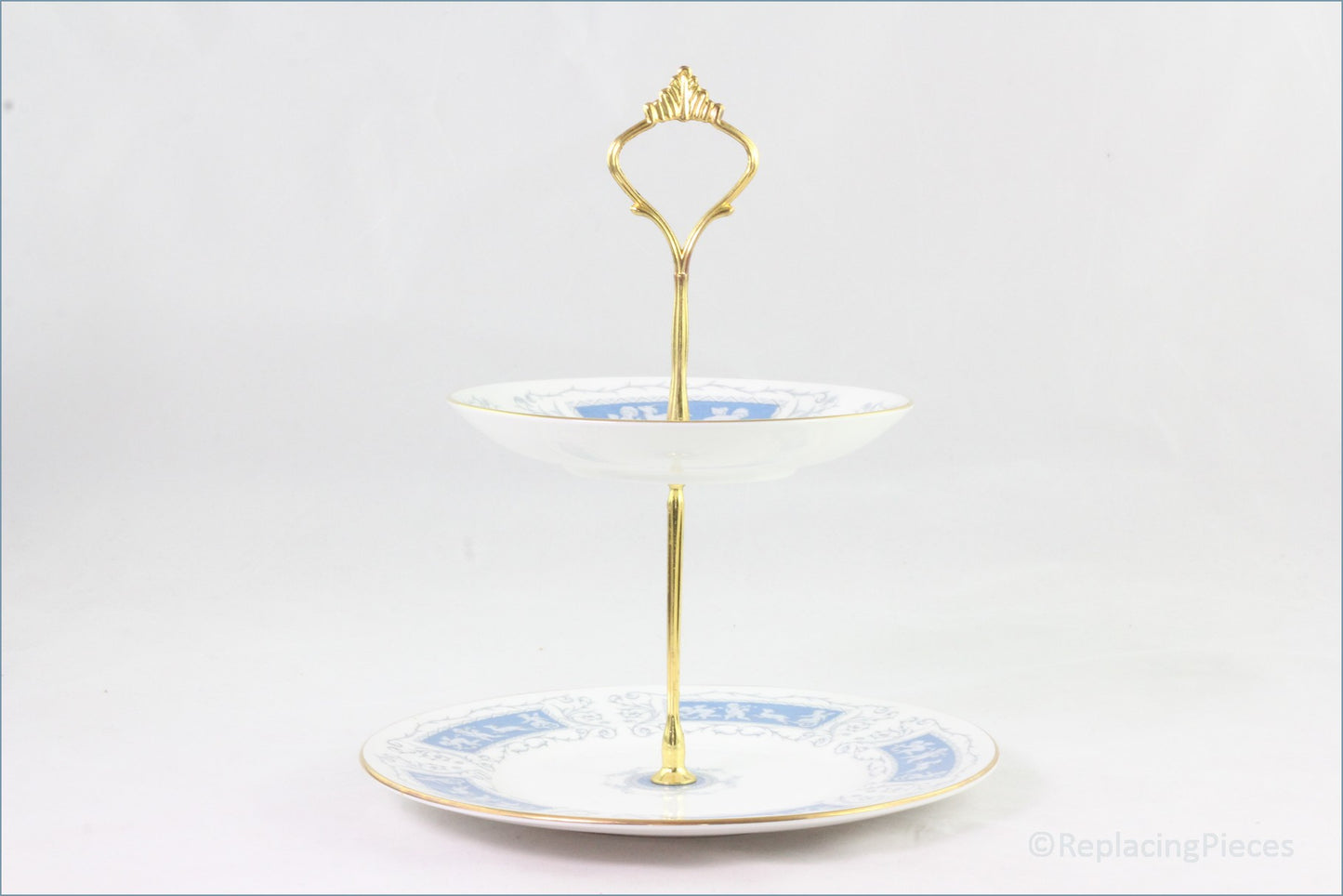 Coalport - Revelry Blue - 2 Tier Cake Stand (Small)