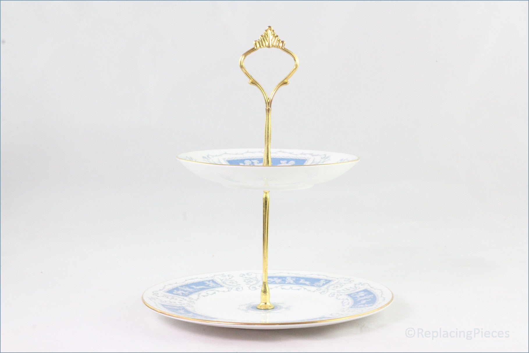 Coalport - Revelry Blue - 2 Tier Cake Stand (Small)