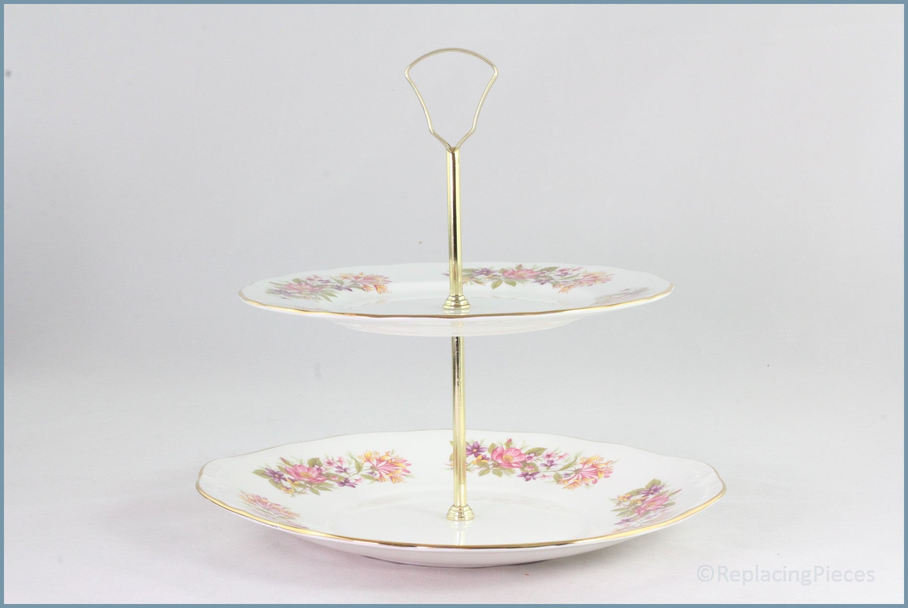 Colclough - Wayside (8581) - 2 Tier Cake Stand