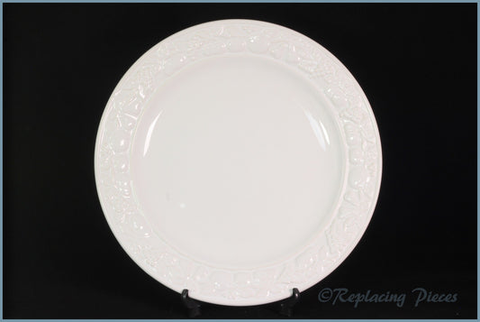 Marks & Spencer - White Embossed - 8 3/8" Salad Plate (Narrow Rim)