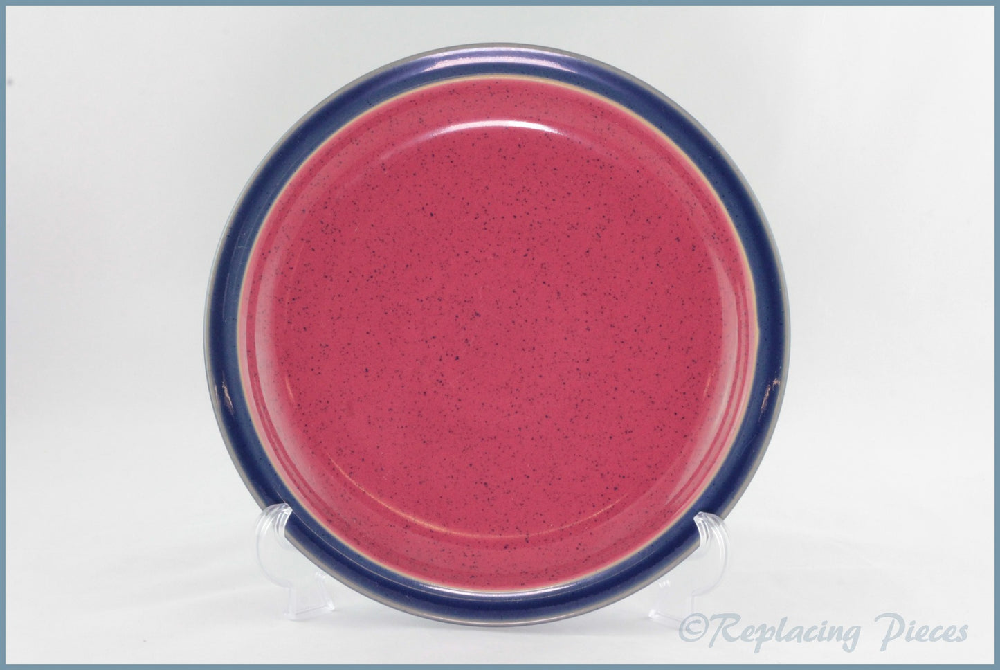 Denby - Harlequin - Dinner Plate (Blue Rim - Red Interior)