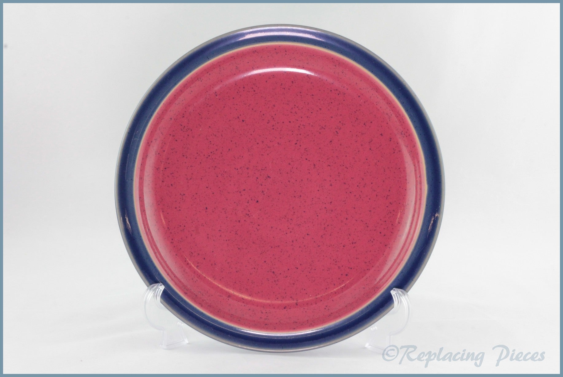 Denby - Harlequin - Dinner Plate (Blue Rim - Red Interior)