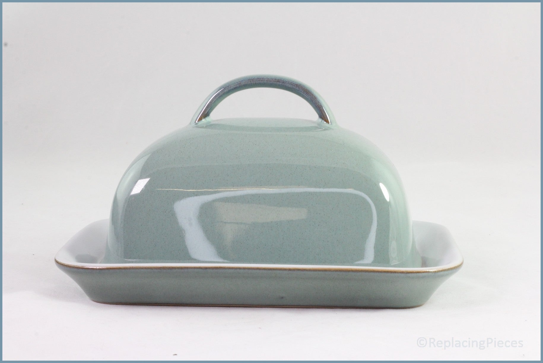 Denby - Regency Green - Lidded Butter Dish (Looped Handle)