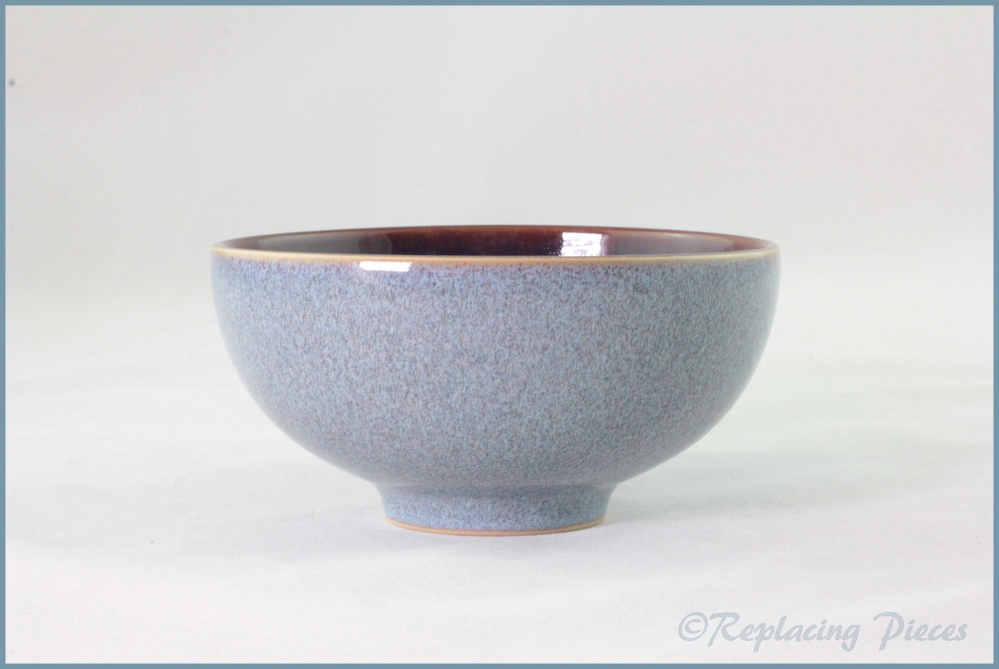 Denby - Storm - Rice Bowl (Plum Interior)