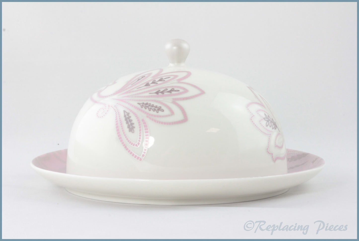 Denby - Monsoon (Chantilly) - Lidded Butter Dish