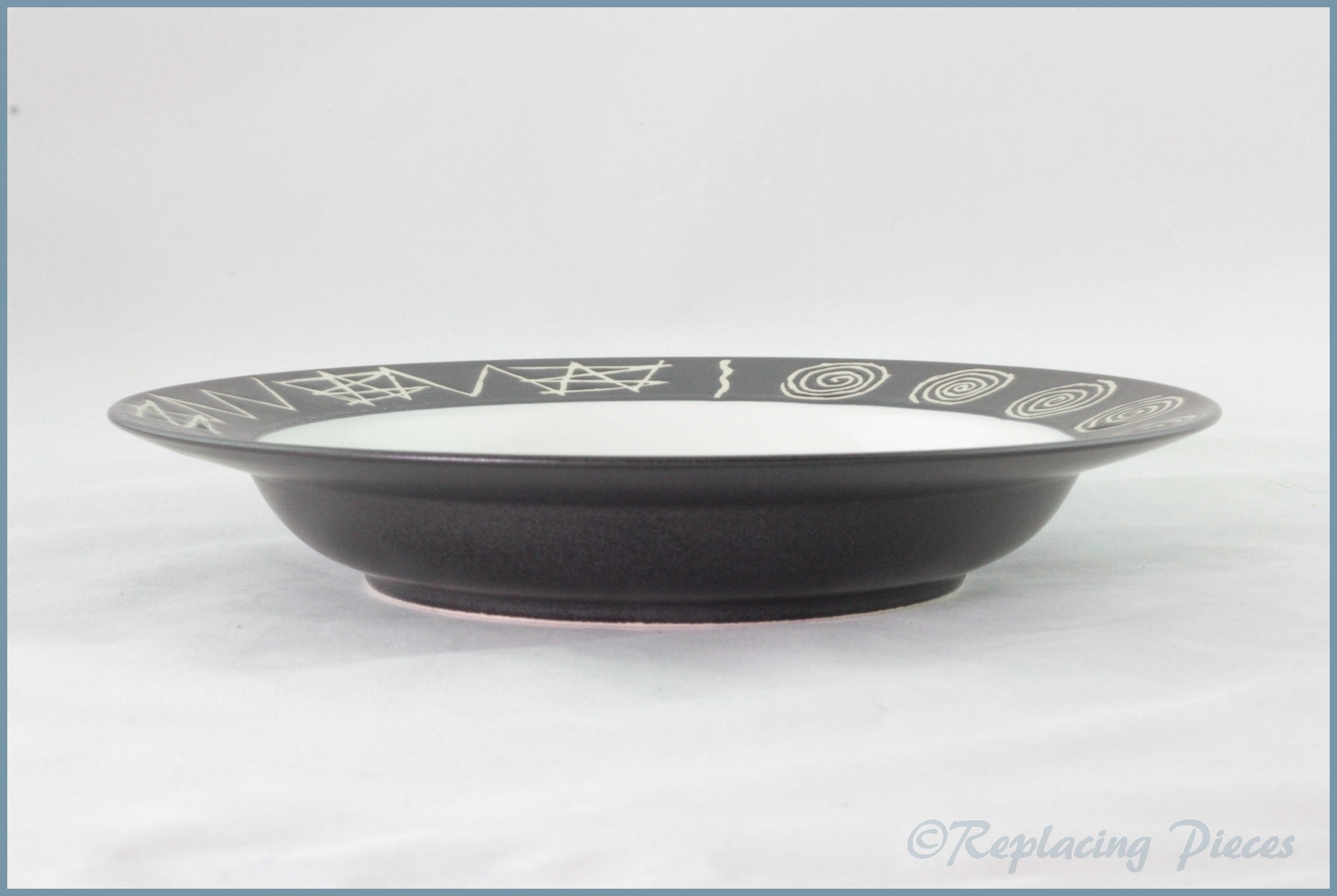 Habitat - Scraffito - 8 3/4" Rimmed Bowl