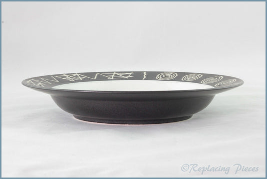 Habitat - Scraffito - 8 3/4" Rimmed Bowl