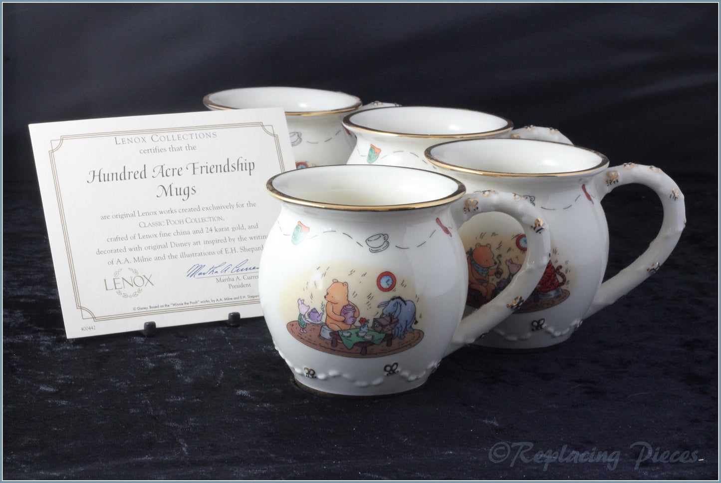Lenox - Winnie The Pooh - Hundred Acre Friendship Mugs - Set Of 4