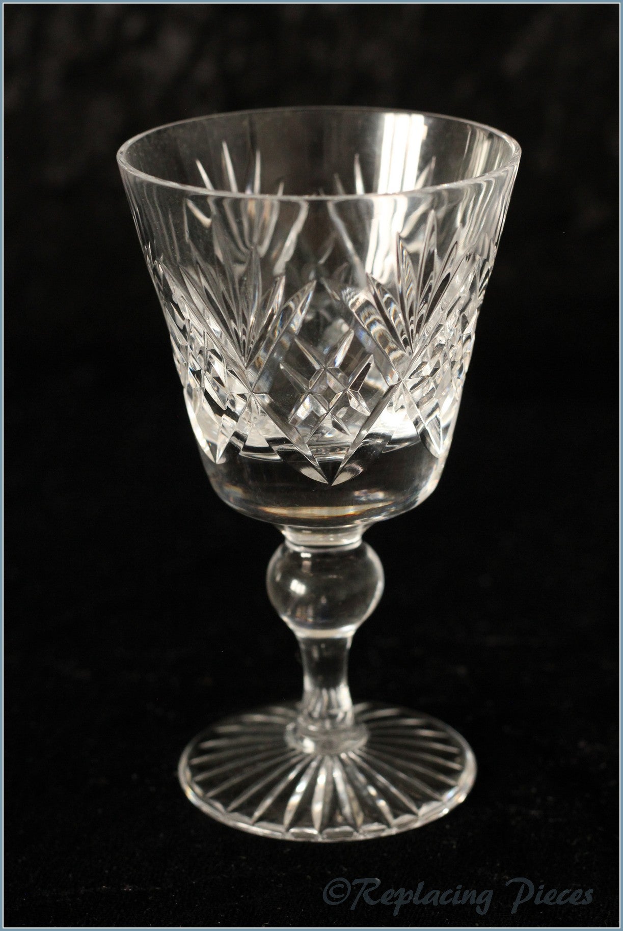 Set Of 4 Small Crystal Wine Glasses