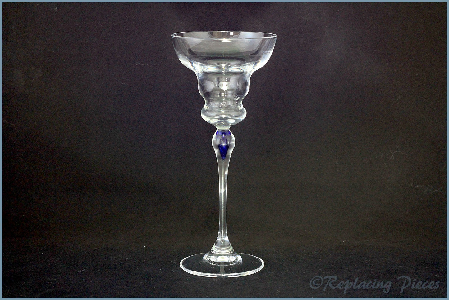 Marguerita Glass With Blue Accent
