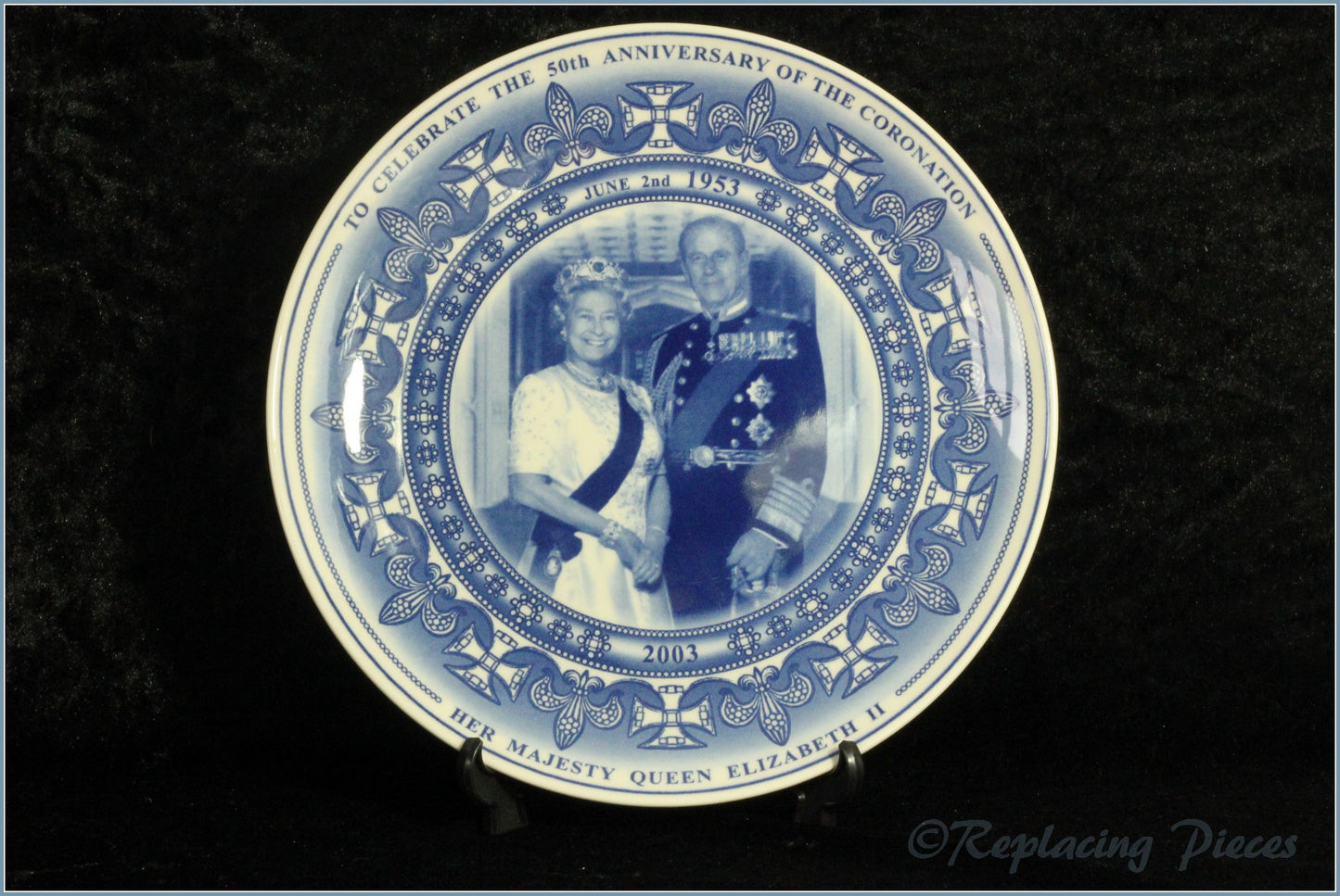 Wedgwood - Commemorative Ware - 50th Anniversary Coronation Plate