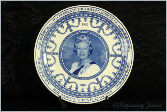 Wedgwood Commemorative Ware - Queen Elizabeth 2nd Golden Anniversary Plate
