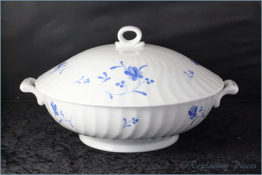 Royal Worcester - Blue Bow - Lidded Vegetable Dish