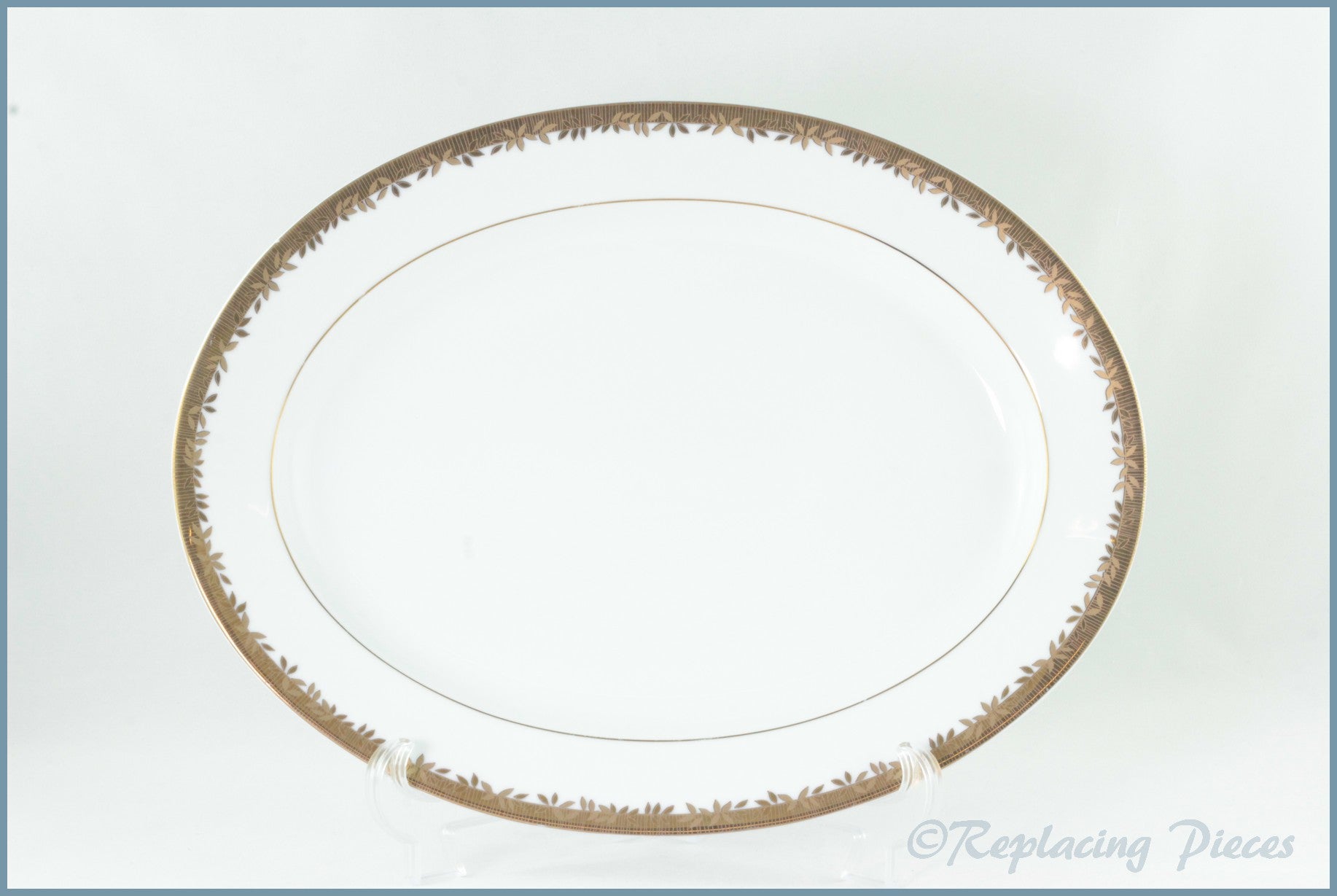 Marks & Spencer - Gold Leaves - 14 1/4" Oval Platter