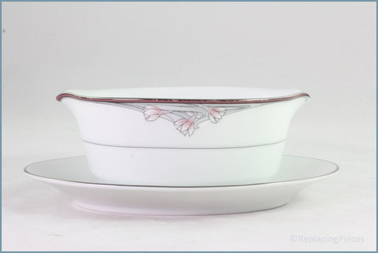 Noritake - Garbo - Gravy Boat & Fixed Stand