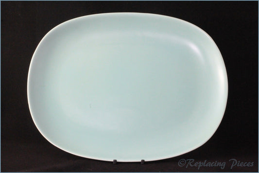 Poole - Mushroom & Ice Green - 12" Oblong Platter