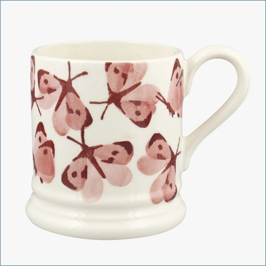 Emma Bridgewater - Pink Cabbage White Butterfly - 1/2 Pint Mug