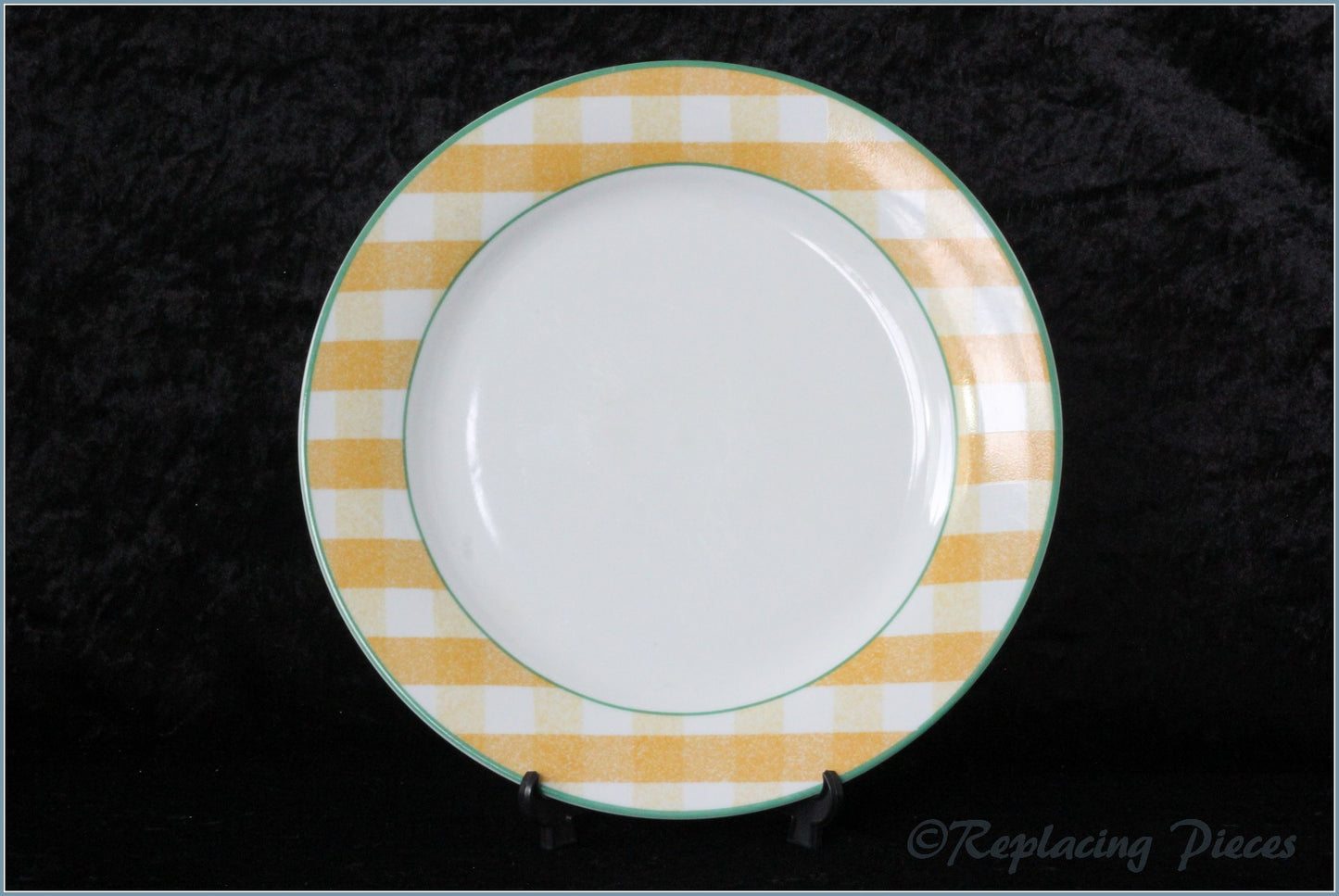 TTC - Yellow Check - Dinner Plate
