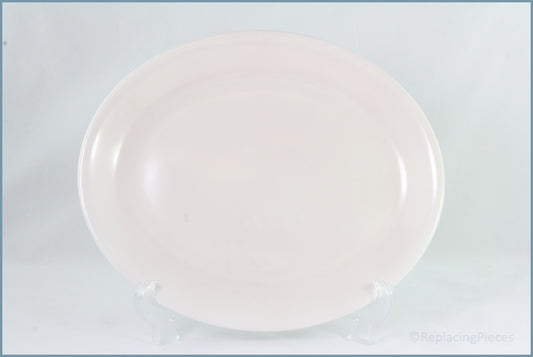 Poole - Mushroom & Sepia - 12" Oval Platter