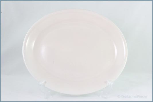 Poole - Mushroom & Sepia - 12" Oval Platter