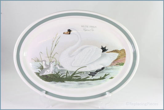 Portmeirion - Birds Of Britain - 15 1/4" Oval Platter (Mute Swan)