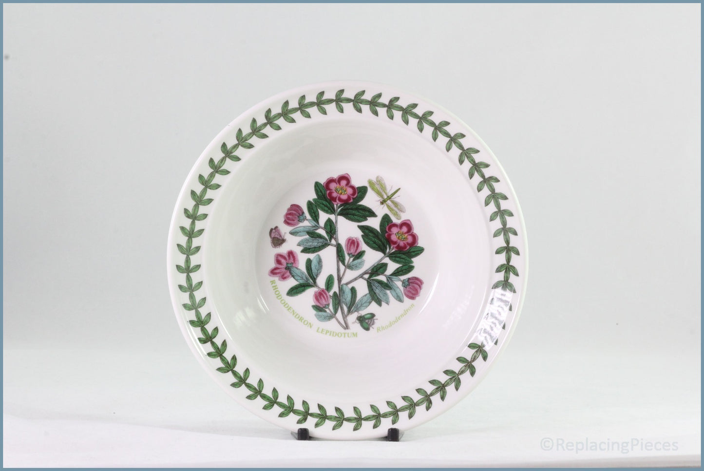 Portmeirion - Botanic Garden - 6 1/2" Rimmed Cereal Bowl (Rhododendron)