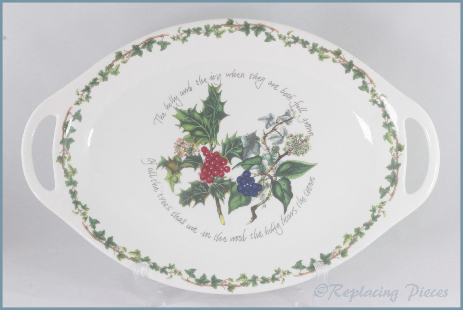 Portmeirion - The Holly & The Ivy - Handled Oval Platter