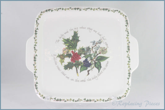 Portmeirion - The Holly & The Ivy - Square Handled Cake Platter