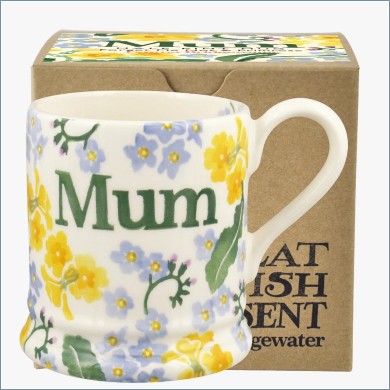 Emma Bridgewater - Forget Me Not & Primrose 'Mum' - 1/2 Pint Mug - Boxed