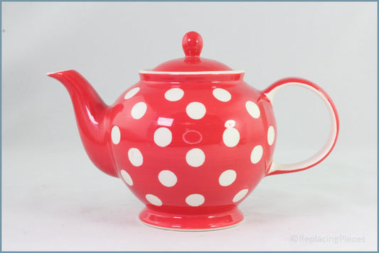 RPW139 - Whittards - Teapot (Red With White Spots)