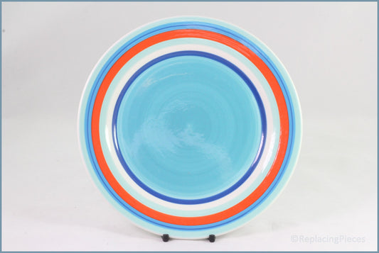 RPW144 - Whittards - 8" Salad Plate (Blue/Orange/White Stripes)