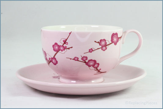 RPW149 - Whittards - Teacup & Saucer (Pink Blossom)