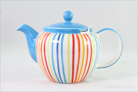 RPW169 - Whittards - Teapot (Blue Spot, Red, Green, Blue Stripes)
