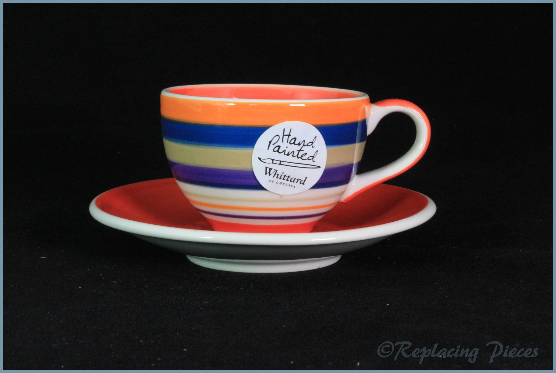 RPW57 - Whittards - Coffee Cup & Saucer (Stripe)