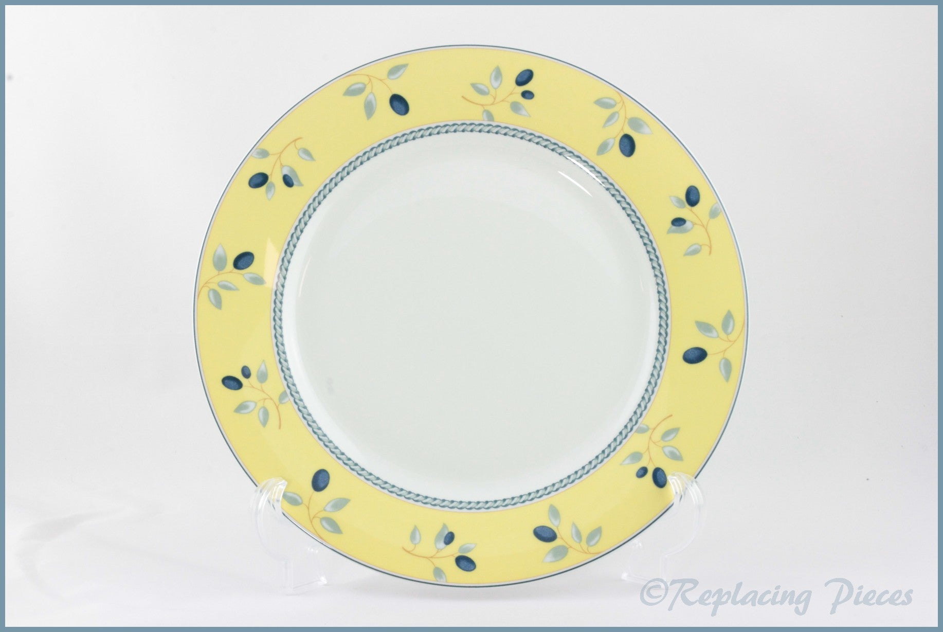 Royal Doulton - Blueberry (Yellow Rim) - Dinner Plate