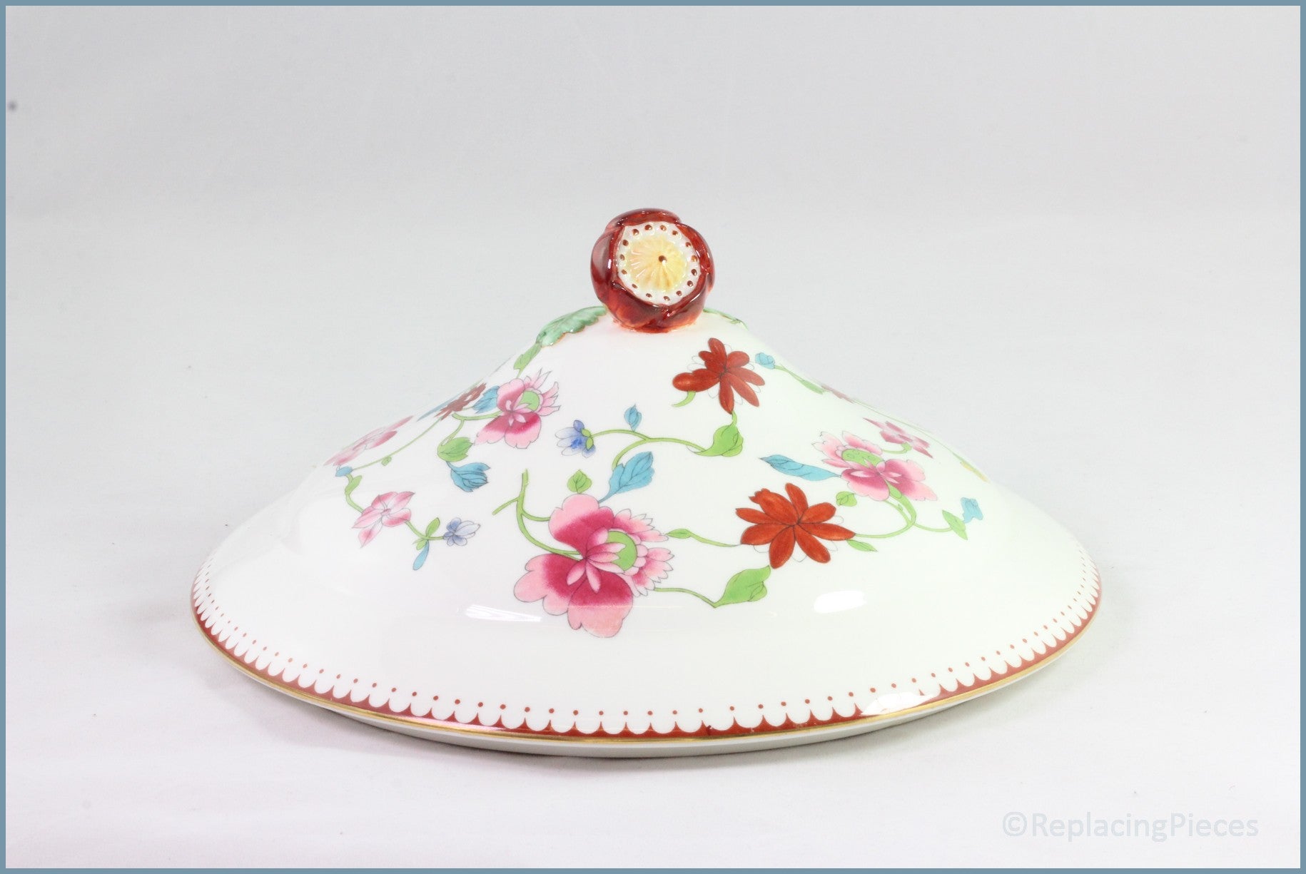 Royal Worcester - Astley (Dr Walls Period) - Lidded Vegetable Dish Lid ONLY