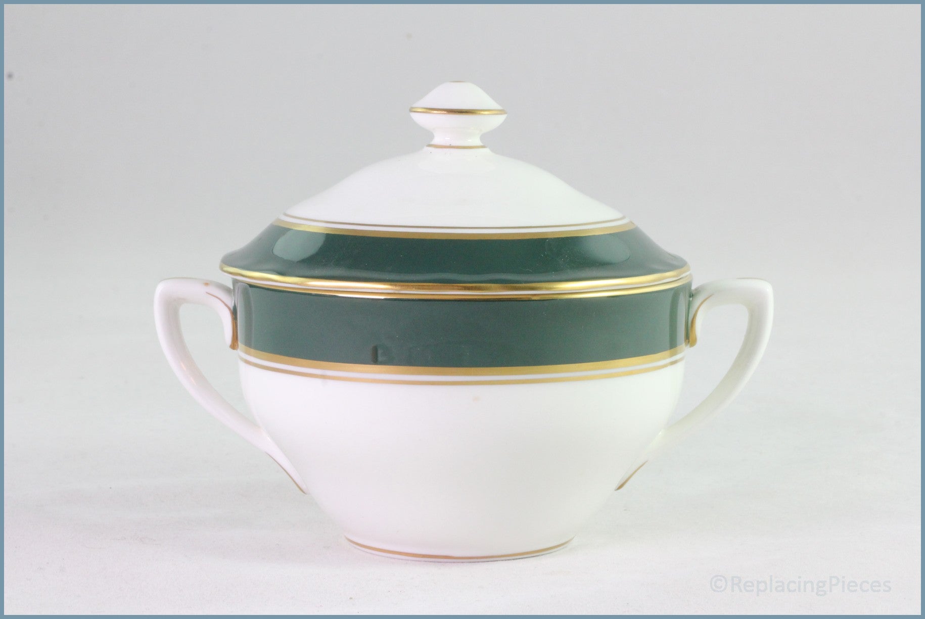 Royal Worcester - Cavendish (Leather Green) - Lidded Sugar Bowl