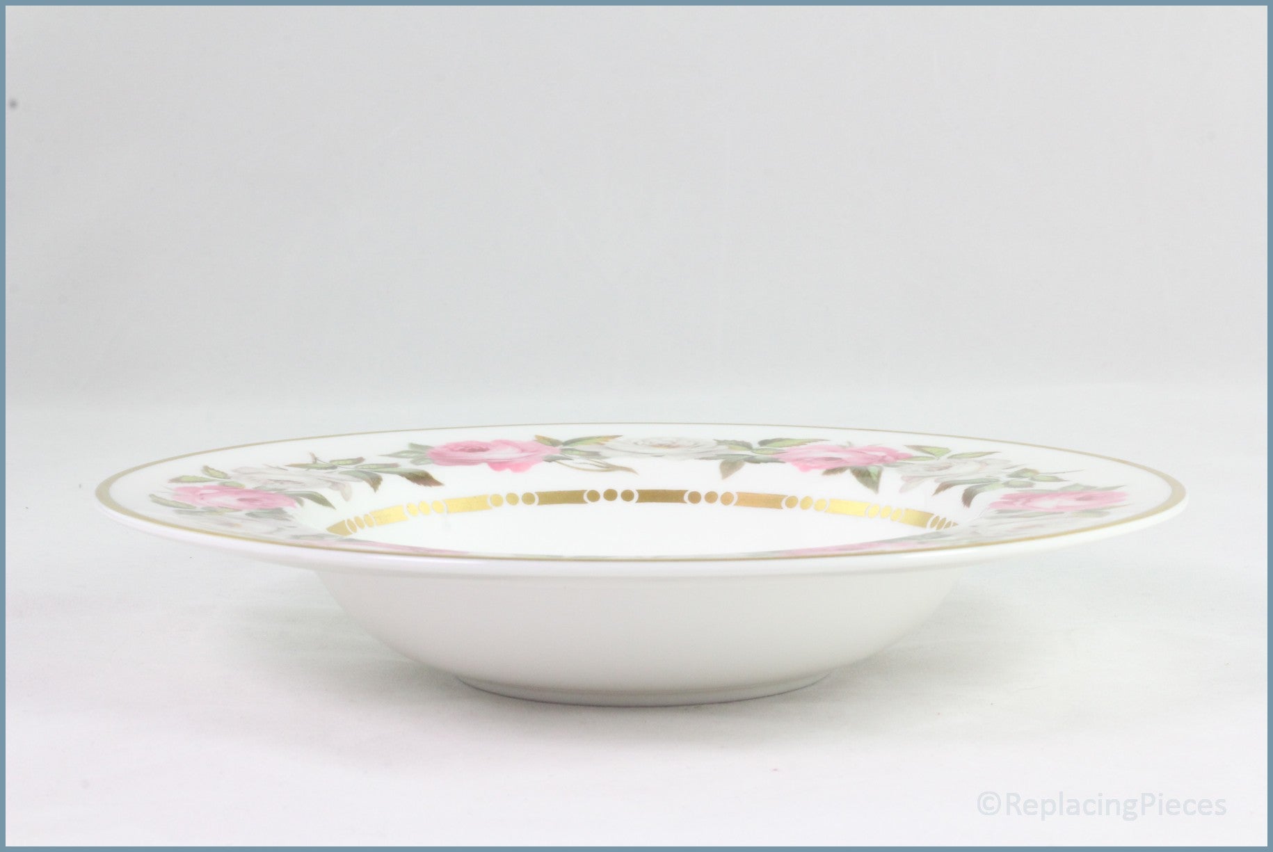 Royal Worcester - Royal Garden (Dot/Dash) - 8 1/4" Rimmed Bowl