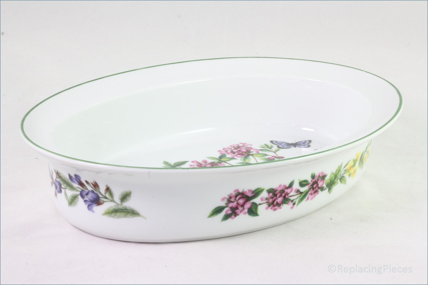 Royal Worcester - Worcester Herbs - 11 1/2" Rimmed Oval Roaster