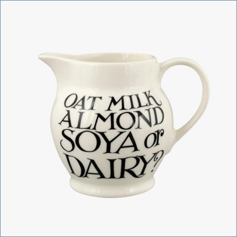 Emma Bridgewater - Black Toast - 1/2 Pint Milk Jug (Soya Or Dairy)