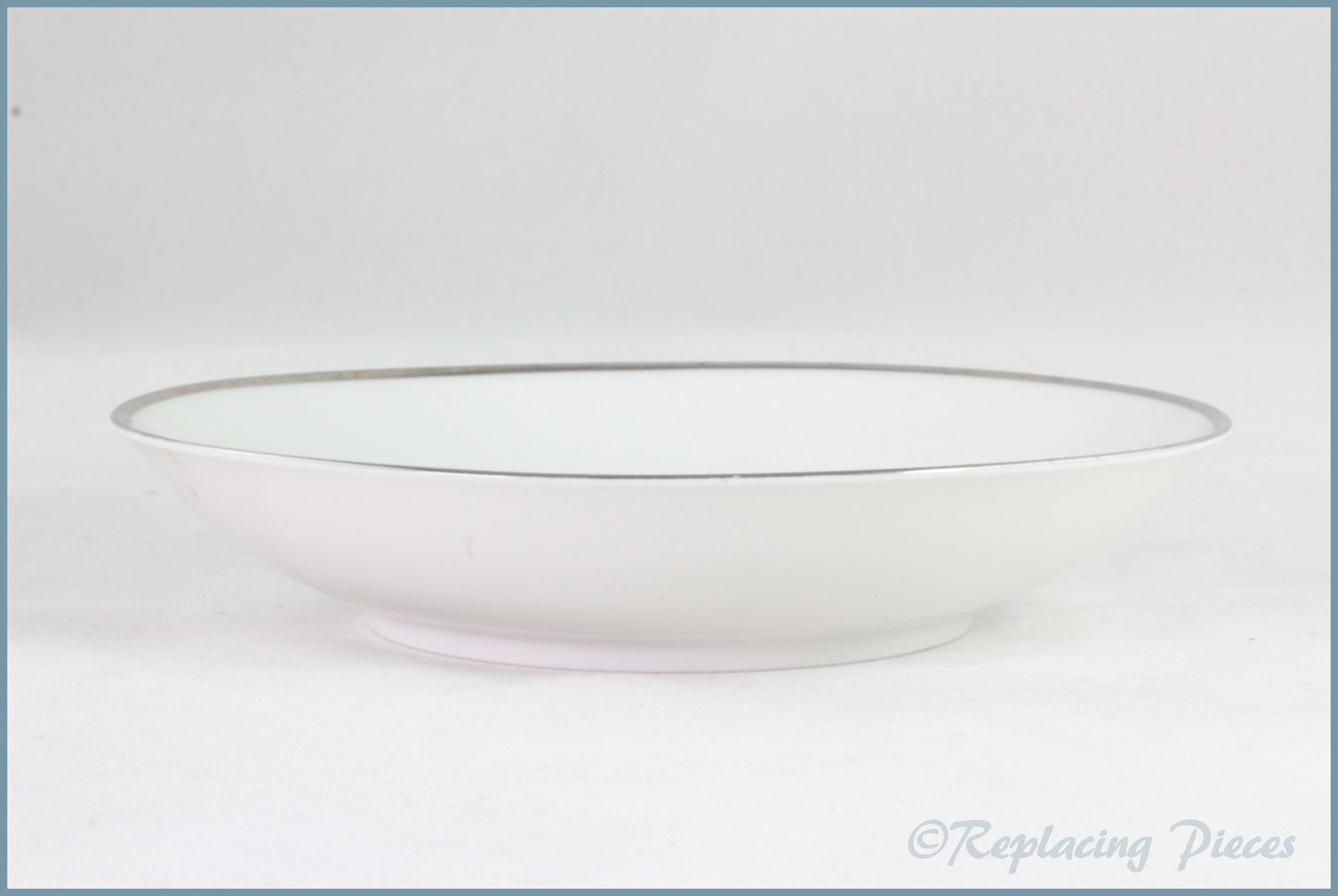 Thomas - White With Thick Silver Band - 7 5/8" Soup Bowl