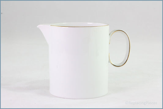 Thomas - White With Thin Gold Band - Milk Jug