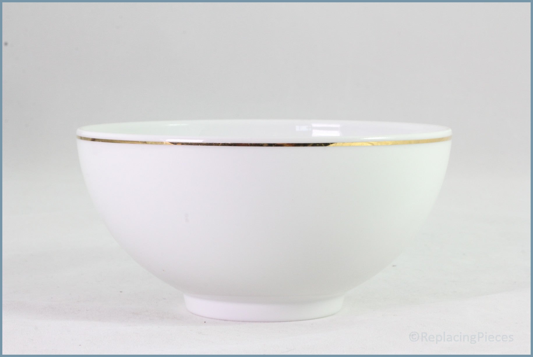 Thomas - White With Thin Gold Band - 5 1/2" Noodle Bowl